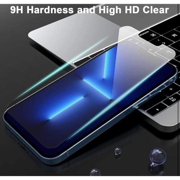 x3 Apple iPhone (13/13 Pro) Glass Screen Protector Ultra Thin Tempered NWT - Picture 7 of 9